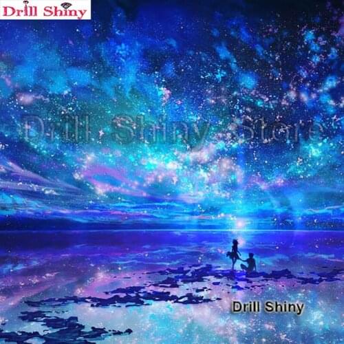 Full Square Drill 5D DIY Diamond Painting "Starry sky scenery" Cross Stitch Mosaic rhinestone embroidery Home Decoration