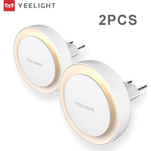 2PCS Wireless LED Night Light Mini Light Sensor Control 220V EU Plug Nightlight Lamp Operated Lamp For Room Hallway Pathway