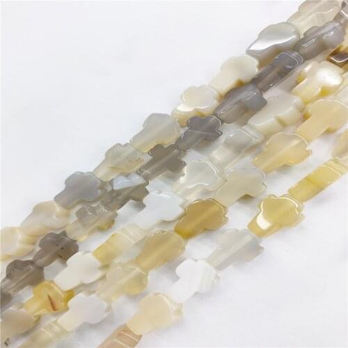 1 Strand 33Pcs 8x12x4mm Brown And Gray Agate Cross Loose Beads For DIY Jewelry Necklace Making Accessories 15.5Inch