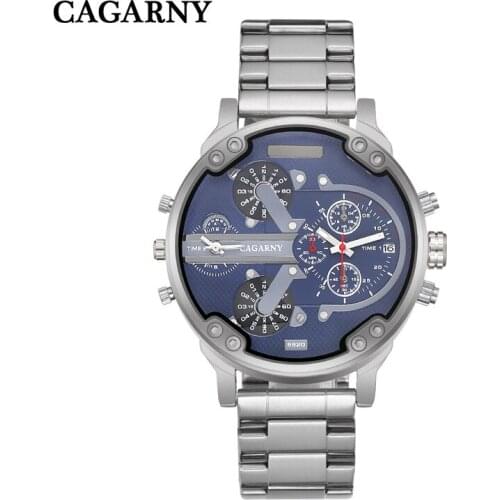 Cagarny Military Watches man Brand Full Steel Watch Quartz business Golden Wrist Watch dz style Relogio Masculino relojes hombre