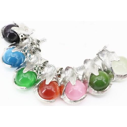 Lovely Animal Design Elephant Shape Stone Pendant Jewelry Making 18x28mm Multicolor Opal Crystal Cat Eyes Charms Findings B3301