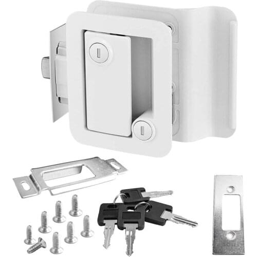 RV Trailer Door Lock,Camper Cavaran Travel Entry DoorLock Access Inside Outside Handle Knob Latch Paddle Deadbolt