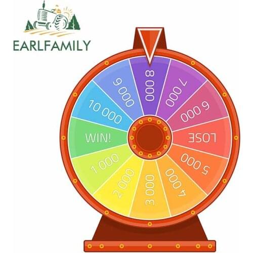 EARLFAMILY 13cm x 10.4cm For Wheel Fortune Window Fine Decal Refrigerator Car Stickers Campervan Decoration for VAN RV