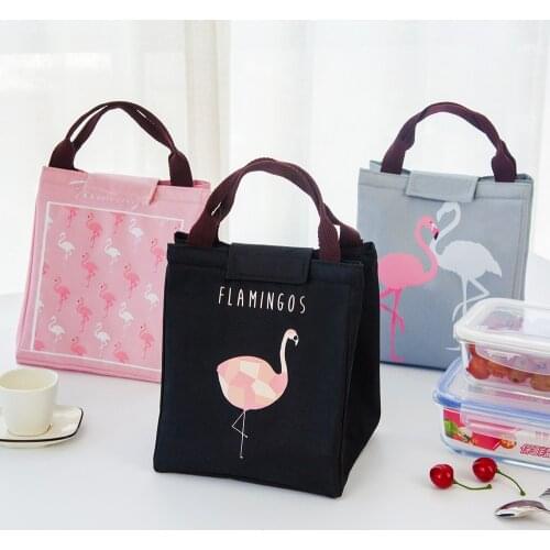 Baby Food Milk Insulation Bags Flamingo Storage Waterproof Oxford Bag Lunch Bag Infant Kids Food Warmer Thermal Bag