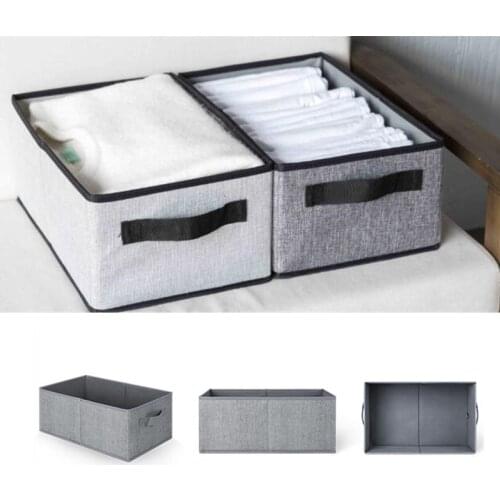 Clothing Storage Boxes No Smell Polyester Fabric Clear Storage Baskets Containers Bins Clothes toys books Organizer