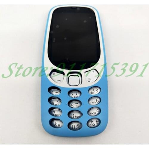 Full Housing For Nokia 3310 (4G Version) Face Frame +Battery Door Back Cover Housing With English keypad