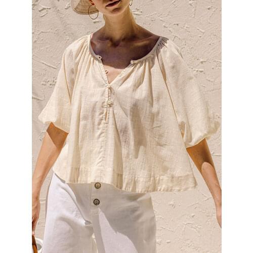La melancolie Linen Blouses