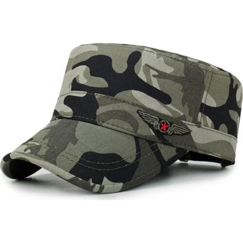 Male Military Hat Fashion Camouflage Solid Color Army Tactical Cap Adjustable Sun Hats Outdoor Sports Cycling Shooting Casual