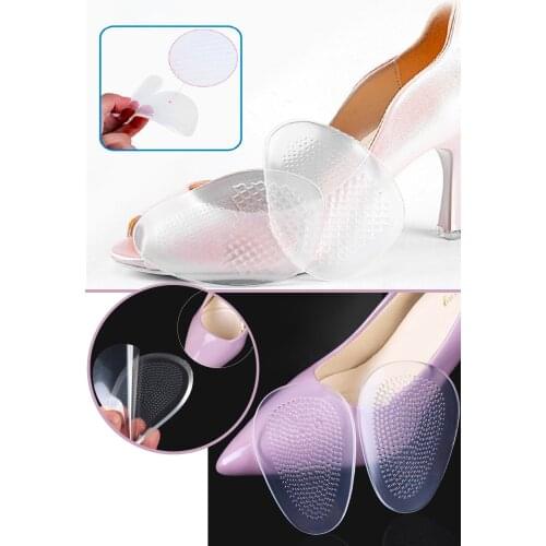 Arsimo Non-Slip Heeled Shoe Insoles Transparent Short