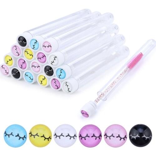 Reusable Eyebrow Brush Tube Disposable Eyelash Brush Eyebrow Brush Replaceable Dust-proof Sparkling Broken Diamond Makeup Brush