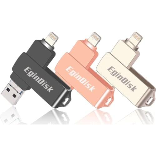 Otg Usb Flash Drive For iPhone / iPad / Android Phone, 3 in 1 Pen Drive Compatible Lightning / Micro USB / USB 3.0