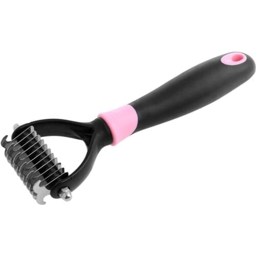 Tera Pet Fur Knot Cutter Remove Rake Grooming Shedding Brush Comb Rake Dog Cat