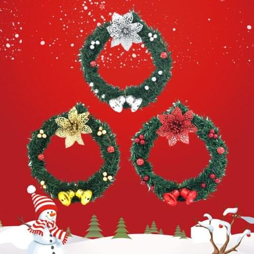 Christmas Decoration Christmas Wreath Handmade Rattan Garland Door Window Cabinet Decor Christmas Decoration Scene Dropship