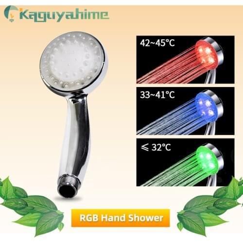 Kaguyahime LED Faucet Lamp With RGB Light Temperature Sensor Glow Shower Stream LED Faucet Water Torneira Kitchen Bathroom Tap