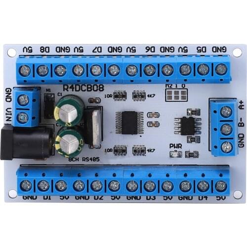 Contattore contator eletrico Sensor Module 8‑Channel R4DCB08 Board RS485 DS18B20 for Paperless Recorder PLC 6‑24V