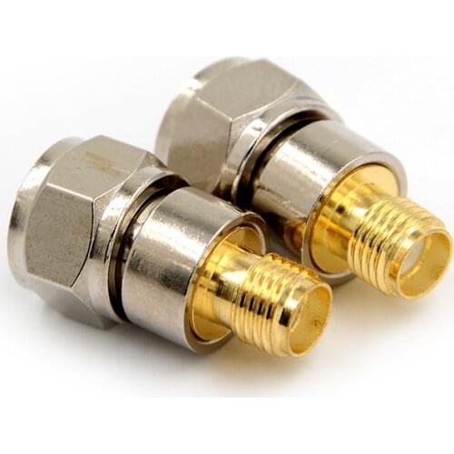F Type Male Plug To SMA Female Jack Straight RF Coaxial Adapter Connector F Male To SMA Female Jack Adapter