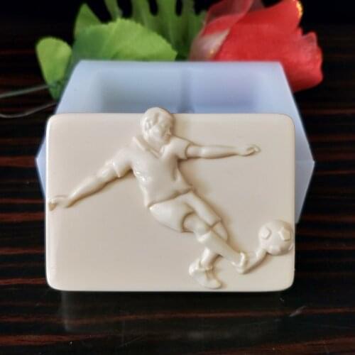 TS0101 PRZY Play Football Silicone Mold Soap Mould Sports Handmade Soap Making Molds Candle Silicone Mold Resin Clay Mold