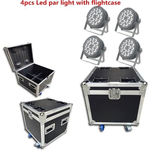 Led par light with flightcase 18x18W RGBWA UV 6in1 18x12w rgbw led wash lights LED Flat Par Can Stage lighting dj light