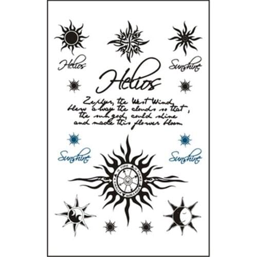 5PCS/lot Temporary Tattoo Sticker Large Fake Shoulder Body Arm Black 19CM Egle Tattoo Strong Man Fashion