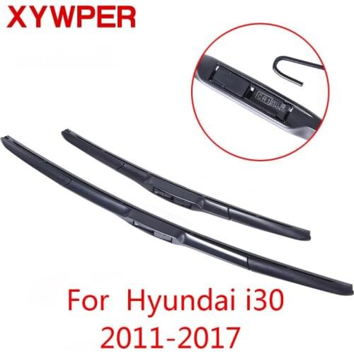 XYWPER Wiper Blades for Hyundai i30 2011 2012 2013 2014 2015 2016 2017 Car Accessories Soft Rubber Windshield Wipers