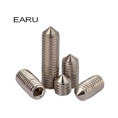 150 pieces M4*4mm 304 Stainless Steel Set Screws Bolt Jimi Top Wire Inner Hex Hexagon Hexagonal Adapter Tip Top