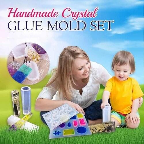 159Pcs Set Handmade Crystal Glue Mold Set DIY Crystal Glue Jewelry Mold Child handmade Mould