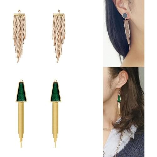 2020New 60Pcs Tassel Alloy Charm Button for DIY Earrings Pendants or Jewerly Necklace Accessoriess BY77-BY78