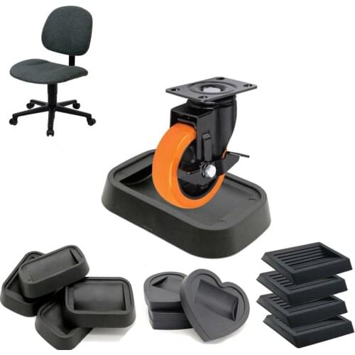 4pcs Furniture Office Chair Table Feet Refrigerator Laundry Appliance Pulley Caster Fixer Pad Roller Wheel Base Protective Stand