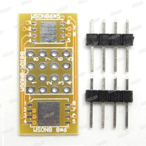 QFN8 to DIP8 Programmer Adapter WSON8 DFN8 MLF8 to DIP8 Socket for 25xxx 8x6mm 6x5mm for RT809H/F TL866CS/A TNM5000 XELTEK