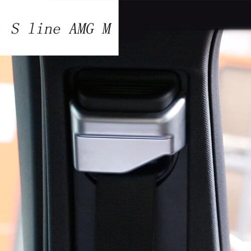 Car styling Safety belt decorative Trim Cover Sticker For Mercedes Benz A GLA CLA Class W176 X156 C117 Interior Auto Accessories