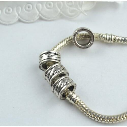 25 pcs alloy beads Round Shape charm tibetan silver diy beads for European bracelet jewelry making 1866