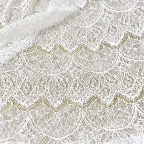 French Soft Lace Wedding Dress Embroidery High-End Hollow DIY Clothing Material Skin-Friendly