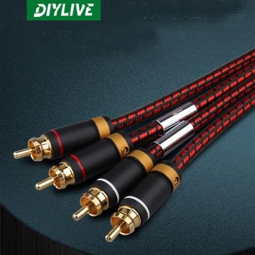 1m Frenetic monster oxygen free copper HIFI red and white RCA two on two audio CD power amplifier sound double lotus signal line