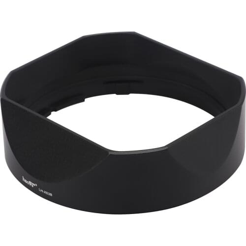 Haoge LH-X53B Square Metal Lens Hood is designed for Fujifilm XF 18mm F2 R and XF 60mm F2.4 R Macro lens Black