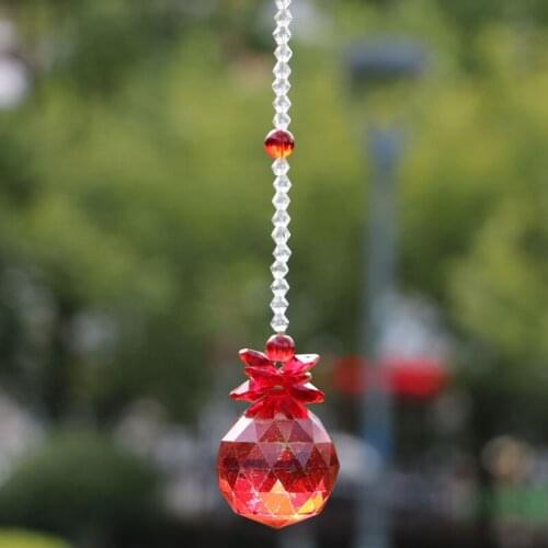 1PCS Red Chandelier Crystal Suncatcher Ball Prism Pendant Rainbow Maker Chakra Cascade Suncatcher 20mm 30mm 40mm