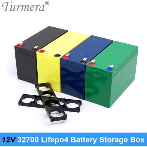 Turmera 12V 32650 32700 Lifepo4 Battery Storage Box with 2*1x4 Bracket for 12V Uninterrupted Power Supply and E-Bike Battery Use