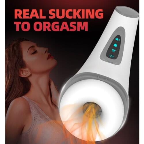 Air Sucking Masturbator Male Real Blowjob Masturbation Cup with Heating Function Orgasm Masturbators Sex Toys for Men Gay Adults