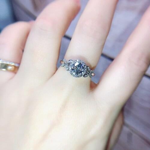 Fashion Exquisite Open Rings Inlay Round AAA Cubic Zircon Creative Charm Butterfly Jewelry For Women Wedding Best Statement Gift