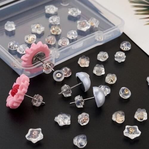 Pandahall 20 pairs Earrings Set Silicone Earring Stopper Ear Plugging Earring Backs DIY Jewelry Findings