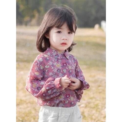 2021 New Autumn Girls' Shirt Floral Breathable Top