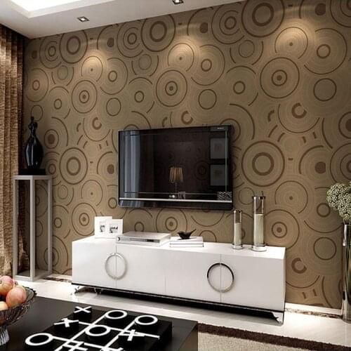 3d Simple Modern Stereoscopic Green Circles Wallpaper Thickening Non-woven Living Room Sofa Tv Background Wall Papers Home Decor