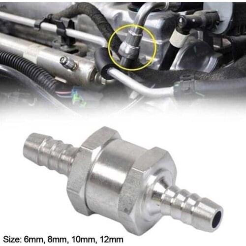 6/8/10/12mm Aluminum Fuel Non Return Check Valve One Way Petrol Auto Car Ship Helicopter Motorcycle Fuel System Accesory