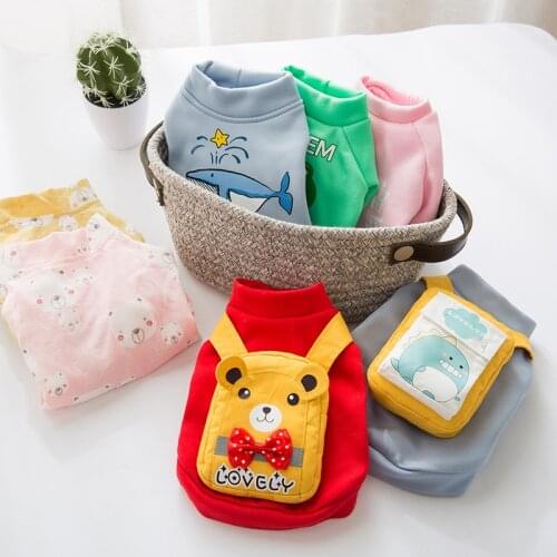 Autumn winter cute sweater puppy dog stereo pineapple backpack cute breathable cat chihuahua Teddy Dog pet clothes