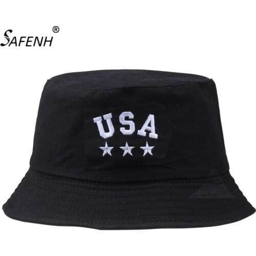 Unisex Panama Hip Hop Fisherman Panama Hat Letter Embroidery Hats Summer Casual Beach Hats Cotton Outdoor for Men and Women