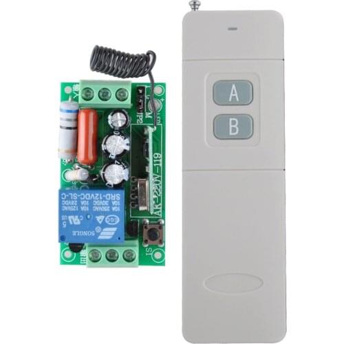 AC 220 V 1CH 10A Relay RF Wireless Remote Control Switch Wireless Light Switch High Quality Receiver + 200M-3000M Transmitter