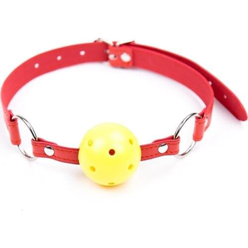 SM Bondage Mouth Ball Gag Yellow Ball Plug Erotic Sex Toys for Women Adult Games Bondage Product for Couples Erotic Accessories