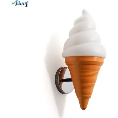Art Deco Bathroom Light Fixtures Ice Cream Wall Lamp Children Bedroom Lamp Creative Led Home Decor Bar Coffee Shop Wall Sconces