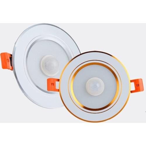 PIR LED Panel Lamps Recessed Downlights Pir Infrared Motion Sensor 5W 7W 9W 230v LED Ceiling Bulb For Smart Home Lighting