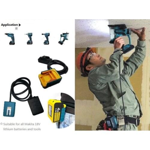 Portable Battery Extension Cord Tool Suitable for Makita 18v Battery for BL1830 BL1840 BL1850 BL1860 For Dewalt 18v Battery