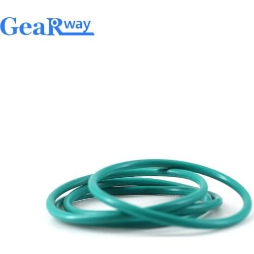 Gearway Green FKM O Ring Seal Gasket 2mm CS Fluorine Rubber O Type Ring 5/6/6.5/7/18/19/20mm OD Oil Resistance O Ring Sealing